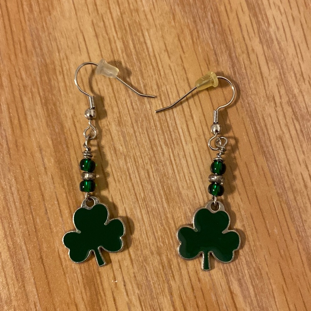 St. Patrick’s Day shamrock earrings